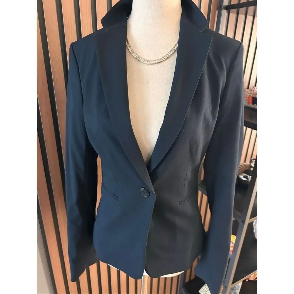 H&M blue/black blazer size XS work blazer work attire